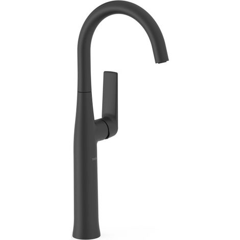 Mitigeur XL avec manette latérale pour lavabo Loft Noir mat - TRES 22284701NM