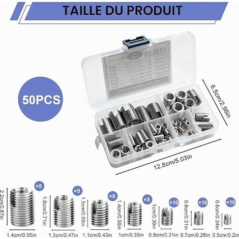 Inserts Filetés Autotaraudeurs M3-M12 Acier Inoxydable 304 (1/4)