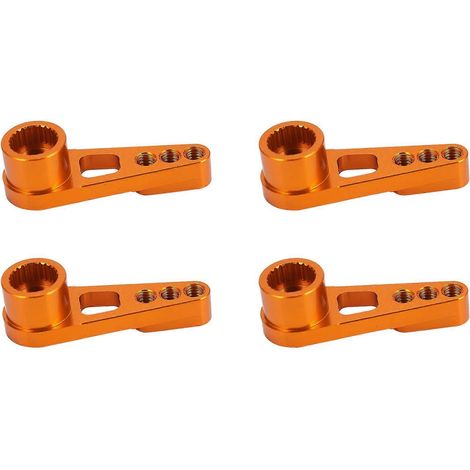Lot de 4 bras de servo 25T, pièces détachées pour voitures radiocommandées Wltoys A949 A959-B A969 A979 K929, jaune (1/5)