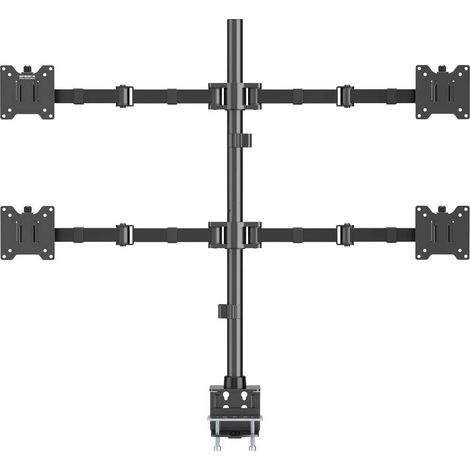 SpeaKa Professional Supporto da tavolo per monitor SP-MM-541 4 Display: (s) 43,2 cm (17) - 88,9 cm (35) Nero Ruotabil