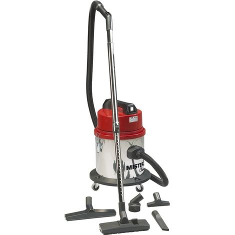 Sidamo – Aspirateur professionnel cuve inox 20L – Puissance 1000W – Aspiration eau et poussière – Filtre classe L – Flexible 2600mm - Mc16i