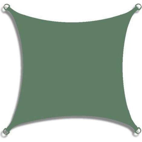 Voile d'Ombrage Rectangulaire Imperméable,Polyester Oxford Protection UV 95 %,Indéchirable,Protection Solaire d'Extérieur pour Jardin,Balcon,Terrasse,Patio,Camping(vert foncé,2x2m)