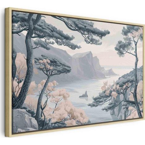 Tableau artgeist paysage côtier pastel 120x80 cm
