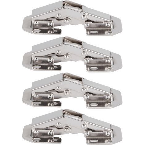 4 charnières d'armoire en forme de pont pour meuble de cuisine, placard ou penderie (1/5)