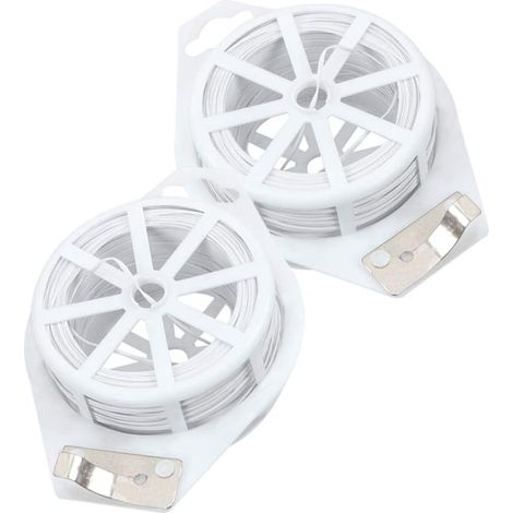 Attache pour Plantes de Jardin 2 Pcs en PE Blanc, Souple et Solide Tuteurs et Jardin, Usage sur Paquet Alimentaires et Gouttières, Format Pratique en Lot de 2 (1/5)