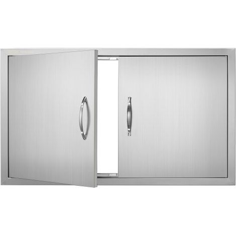 Porte d'Accès pour Barbecue Double Porte de Cuisine Extérieure (1/5)