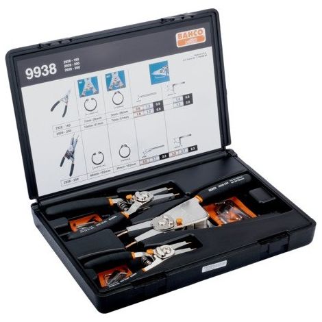 Bahco 9938 Jeu de pinces pour circlips