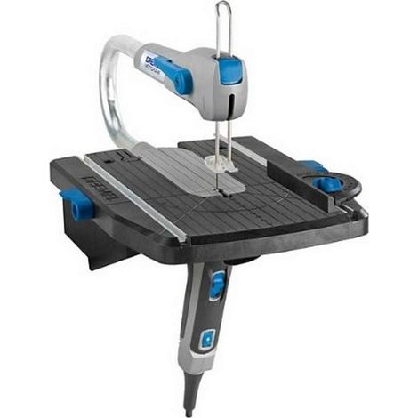 Dremel Moto-Saw - Sega da traforo compatta con seghetto da traforo staccabile, Taglia svariati materiali (legno, plastica, laminati e metallo), 70 W, 5 lame, Complemento guida parallela, Valigetta