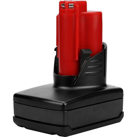 Batterie Li-ion 6000mAh MIL pour batterie Miwaukee 12V 48-11-2401,48-11-2402,C12B,C12BX,M12 2432-20,2432-22,2446-20,2446-21XC,2450-20,2450-22 ,2451,2451-20,2451-22,18650Batterie rechargeable (1/5)