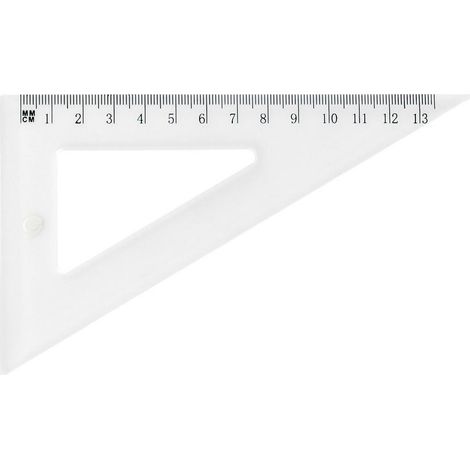 Juego de escuadras escolares GR-853T de 13,5 cm/60 mm transparentes