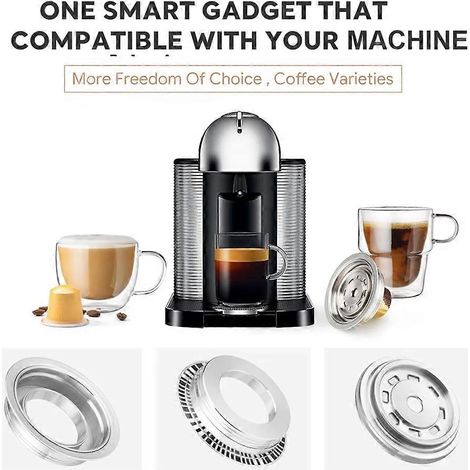 Adaptateur de capsule réutilisable pour machine à café Vertuo Next Popporte-filtre à café rechargeable 80 mlargent (1/3)