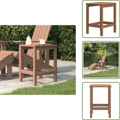 Tavolo esterno - vidaXL Tavolo da Giardino Adirondack Marrone 38x38x46 cm HDPE - Tavolo da giardino marrone