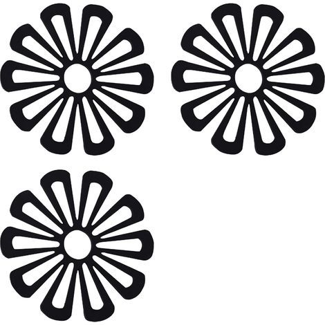 3-teiliges Mehrzweck-Silikonuntersetzer-Set, geformte Silikon-Platzsets, Tischsets für Esszimmer, schwarze, rutschfeste, hitzebeständige Matten für Tische, Küchen und Pfannen (1/5)