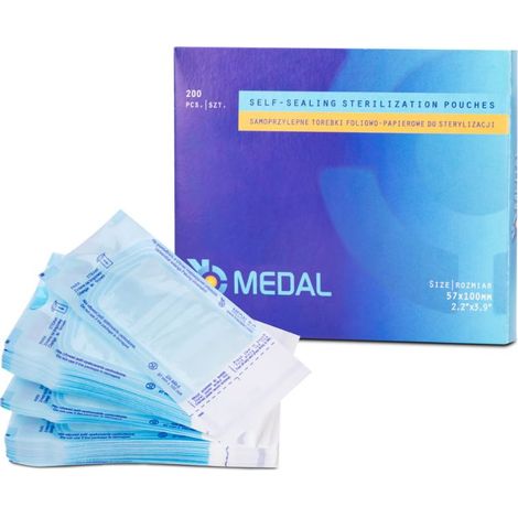 Sterilisationsbeutel 57x100mm - Packung mit 200 Stück