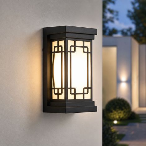 Applique murale extérieure LED IP65 étanche, boîtier ABS robuste et diffuseur PC, lumière large angle sans scintillement pour jardin villa (1/4)