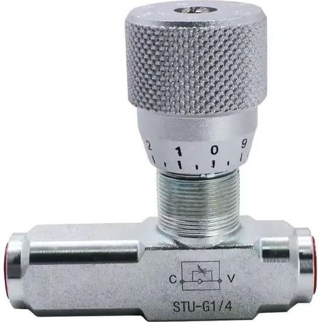 Unidirectional hydraulic flow control valve made of high-carbon steel with 6.35 mm NPT internal thread for use in various fluid conveying systems (1/5)