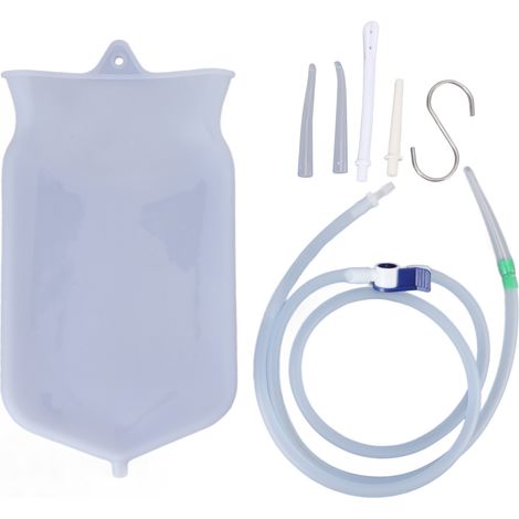 Kit de lavement en silicone léger et portable pour une hygiène optimale. Kit de lavement professionnel et facile à utiliser pour le nettoyage du côlon. (1/5)