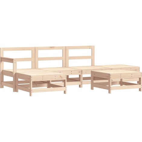 Maison Exclusive - Juego de muebles de jardín 6 piezas madera mac (1/5)