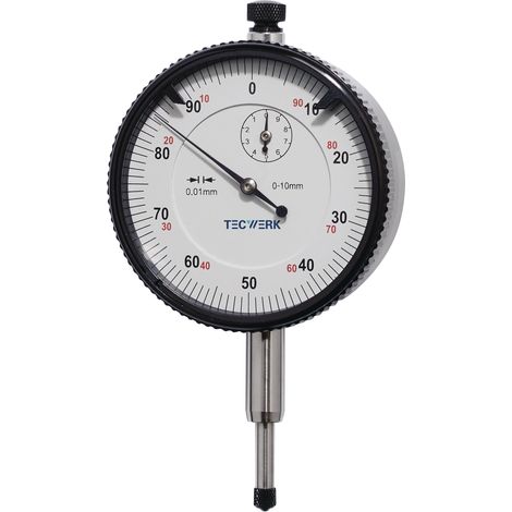 Reloj  comparador  DIN  878  10mm  Grad.0,01mm  TECWERK (1/3)