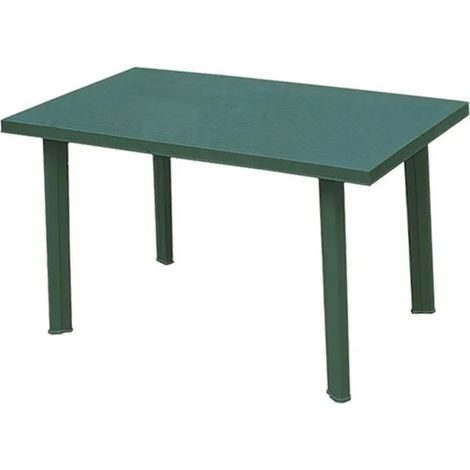 TRADE SHOP - Tavolo Rettangolare Da Giardino Esterno Velo Verde 126x76x72cm Resistente 023447 - (1/3)