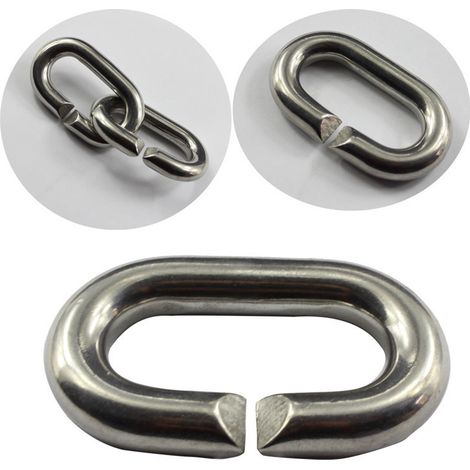 C-förmiger Verbindungsring aus Edelstahl 304 / Kettenverbindungsöse / offener ovaler Ring – Bootszubehör – 12 x 20 x 50 mm Verbindungsring