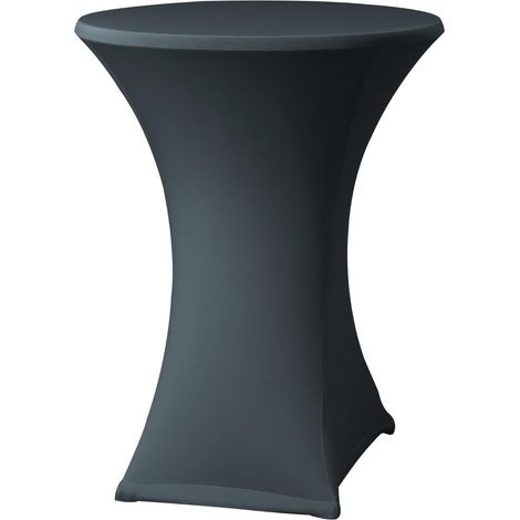 Housse de table extensible anthracite D2 Samba pour mange-debout