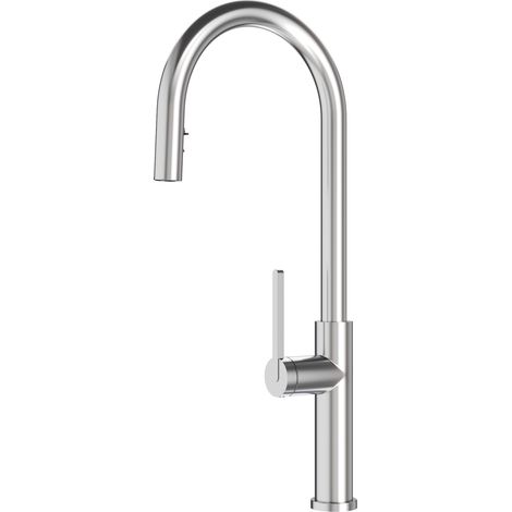 Mitigeur de cuisine avec douchette extractible Granitan Prati chromé 1 pièce (1/5)