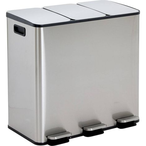 Mülltrennungsbehälter ariane 3x18l edelstahl - 5five