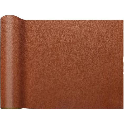 Patch de réparation en cuir marron 50 x 137 cm pour canapés, sièges auto et meubles – haute adhérence et finition naturelle (1/5)