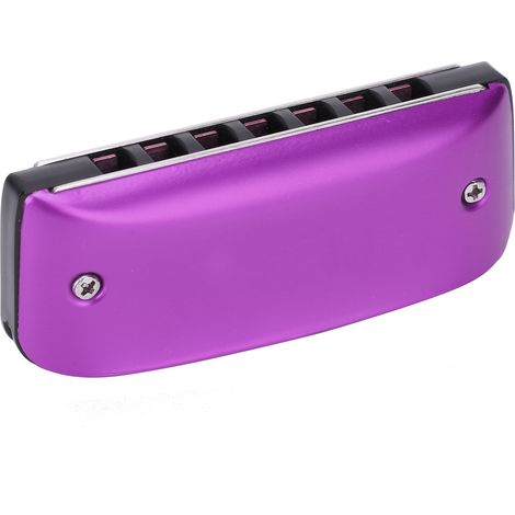 Harmonica 7 Trous en Do Majeur pour Enfants et Adultes Débutants, Instrument à Vent Portable Violet (1/5)