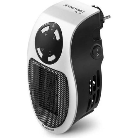 Chauffage Céramique - 500 W - Thermostat Réglable 15-30 °C - Fonction Horloge 12 h - Pour Prise Murale - Compact 1 Unité (1/4)
