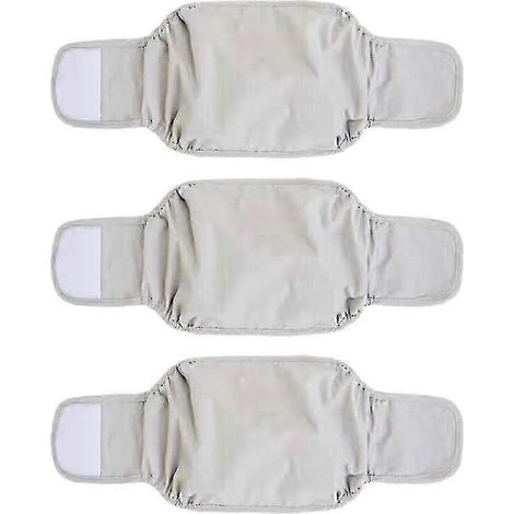 Paquete de 3 pañales para perros machos, fajas lavables para cachorros, súper absorbentes y cómodas - 26 (XSGris)