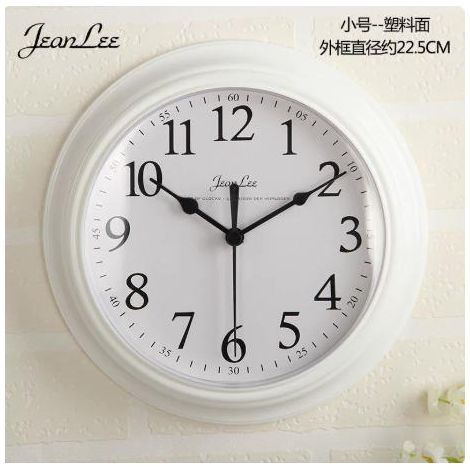Geräuschlose 23 cm große Küchenwanduhr im Retro-Stil, kein Ticken, dekorativ für Schlafzimmer oder Büro (1/4)