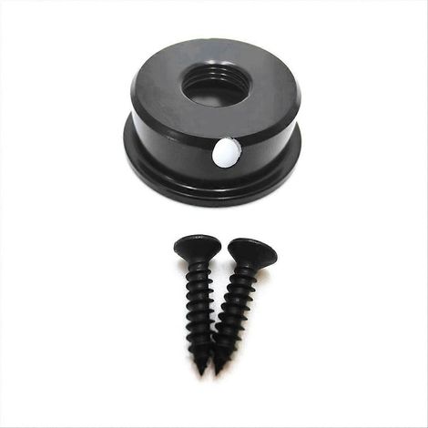 Prise Jack Audio 6,35mm pour Guitare Électrique, Connecteur de Sortie Rond Noir, Panneau de Montage avec Écrou, Accessoire de Remplacement Standard (1/5)