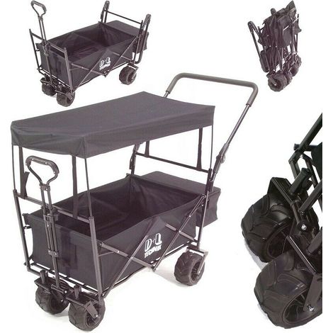 XXL Bollerwagen Kinderwagen Strandwagen faltbarer Handwagen Gerätewagen 56603 (1/5)