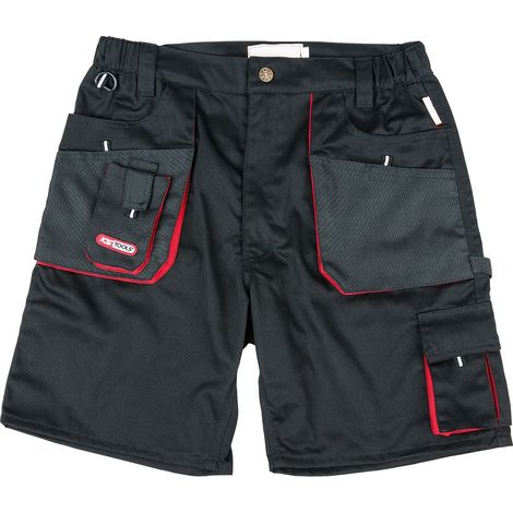 KS Tools Arbeitsshorts, Gr. 56 schwarz/rot