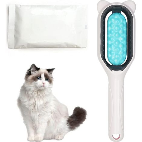 Pflegebürste für Hunde und Katzen mit langem oder kurzem Fell, mit weichen Borsten zur Massage und Entfernung von abgestorbenen Haaren und Knoten. (1/5)