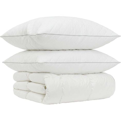 Gänsedaunen-Bettdecken-Set 90% FULDA 3 pcs 135 x 220 cm 210 GSM vidaXL (1/5)