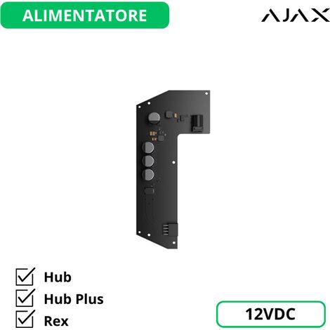 38212 - Jeweller - 12V PSU for Hub/Hub Plus/ReX - Fuente de alimentación de 12 V para Hub/Hub plus/rex - Ajax seguridad inalámbrica