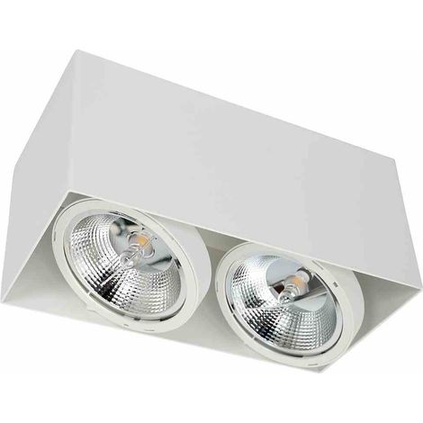Luminaire en saillie Plaza 2xGU10 AR111 Blanc (1/5)