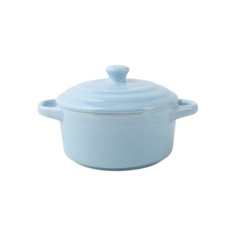 Vaisselle - Plat - Plat à four à double poignée - Bol en céramique - Moyen - 300 ml - Bleu clair (1/5)
