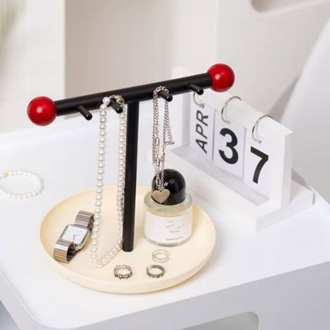 Plateau De Rangement - Support A Cles - Organisateur D'Entree - Noir - 1 Piece (1/4)