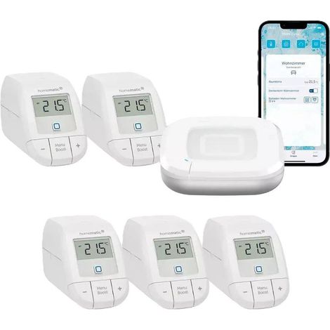 Sistema de calefacción eq3 Homematic IP controla cinco radiadores