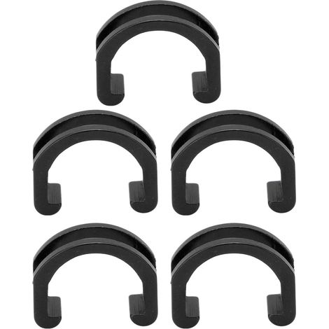 Lot 5 Pinces en Alliage d'Aluminium en Forme de C pour Vélo, Attaches Réutilisables en U pour Cyclisme Noir (1/5)