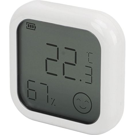 Digitales Thermometer mit Feuchtigkeitssensor, Digitalanzeige, Fernbedienung, Temperaturfühler, Gleichstromversorgung 2,5 V-3 V, Wettertester für drinnen und draußen. (1/5)