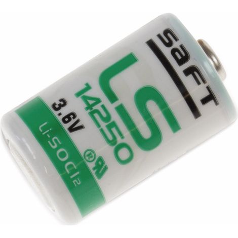 SAFT Lithium-Batterie LS 14250, 1/2 AA (Mignon), 3,6 V-, 1200 mAh