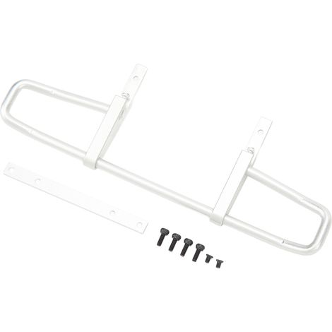 Pare-chocs avant en métal argenté pour voiture télécommandée Unimog P06 (alliage d'aluminium). (1/5)