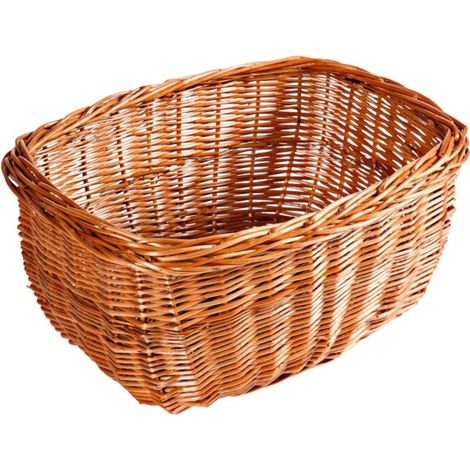 Cesto da bici in vimini rosso, 38x27H20 cm (1/2)