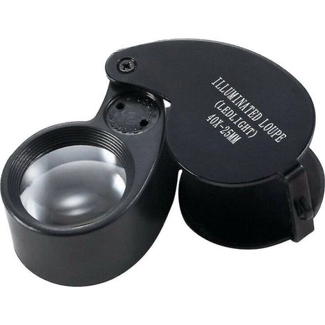 Loupe grossissante 40x pour bijoux, loupe à LED pour bijoutiers (1/5)