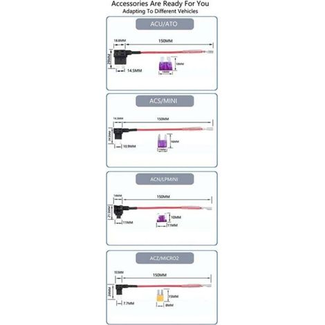 UP03 USB-C-Anschluss-Verkabelungsset für 24-Stunden-Parküberwachung, kompatibel mit A810, X200, Omni, M500 und Crezuo